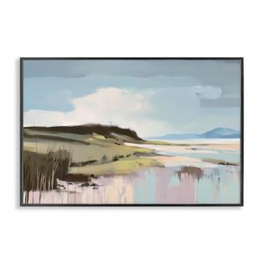 Imagem de Stupell Industries Modern Verdant Waters Design de arte giclée emoldurado preto por Elara Yasna, 20 x 30