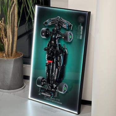 Imagem de iLuane Display Wallboard for Lego Technic Mercedes-AMG Race Car Building Set 42171 with LED Lights, Adult Collectibles Wall Mount, Home or Office Décor(No Car Included)