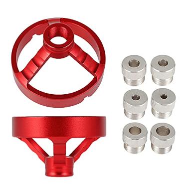 Imagem de LCZNXJJY Posição de perfuração de furo reto, gabarito guia de prensa de broca, localizador de broca de furo reto, gabarito de broca de 90 graus 5/6/7/8/9/10 mm, buchas de broca de liga de alumínio,