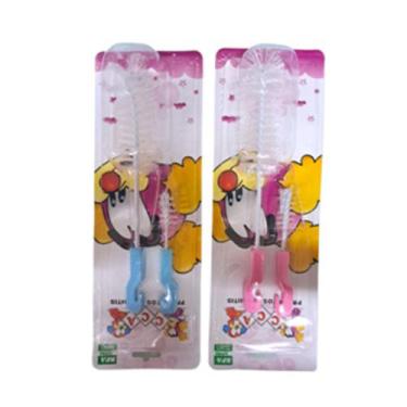 Imagem de Kit Escovas Para Limpeza De Mamadeira E Bico Rosa Azul (1055) - RCA, R