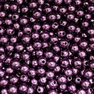 Imagem de PÉROLA DE ABS LISA Nº 06 20G PEROLA 6 MM - LADEIRA BIJUTERIAS, ROXO ES