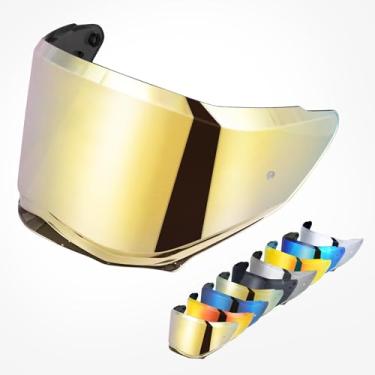 Imagem de VCOROS Protetor facial para capacete Sedici Duale Mips viseira Mips Parlare para reposição de capacetes de carbono forjado SEDICI Duale (REVO-dourado)