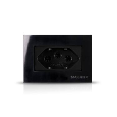 Imagem de Tomada P/ Moveis Margirius 2p T Preta 20a 250v Nbr 14136