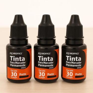 Imagem de Refil Tinta Permanente Jocar Office 20ml Kit 3 Unidades Iguais ou Sort