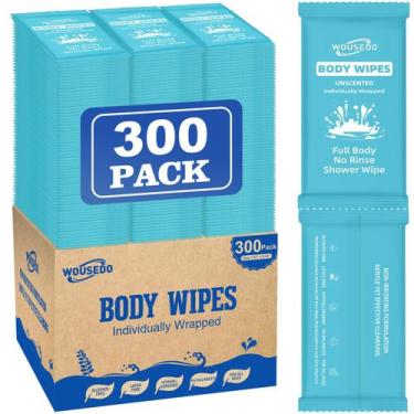 Imagem de Toalhetes corporais WOUSEDO Ultra Thick Soft Large, 300 unidades, emba