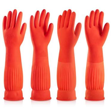 Imagem de Luvas de limpeza de borracha para lavar louça ThxToms Fleece Lined