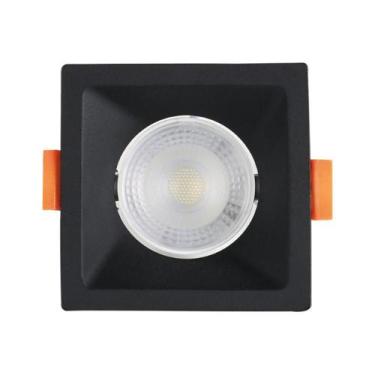 Imagem de Spot De Led Recuado Embutir Quadrado 3w Bivolt Preto Blumenau 6500k Lu