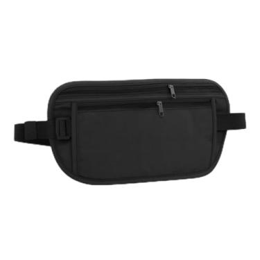 Imagem de Pochete Doleira Antifurto para Viagem Bolso Duplo Resistente à Água Ajustável Preta