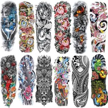 Imagem de Manga de tatuagem temporária Aresvns Full Arm Waterproof