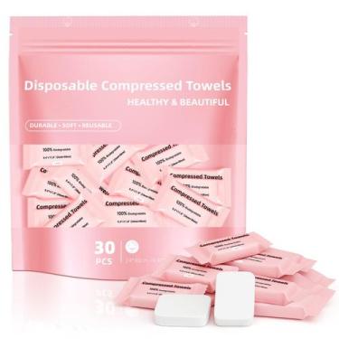 Imagem de Toalhas de rosto comprimidas descartáveis BFHKXW Ultra Soft (30 unidad