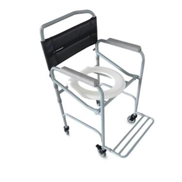 Imagem de Cadeira De Banho Aço Suporta 120 Kg Conforto Desmontável, Hidrolight