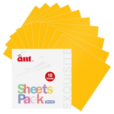 Imagem de ANT Folhas de vinil permanente, autoadesivas para máquina de corte, vinil externo permanente para decoração de festa, adesivo, caneca DIY, decalque de carro (10, amarelo)