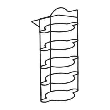 Imagem de Baoblaze Prateleiras expansíveis para, organizador de mesa de cozinha, prato multicamadas, moderno, preparação de pratos, escorredor de pratos, balcão, Preto 5 Camadas