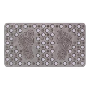 Imagem de Tapete Box Banheiro Antiderrapante - 63x33 Cm - Higiênico Lavável em Pvc para Chuveiro (Preto)