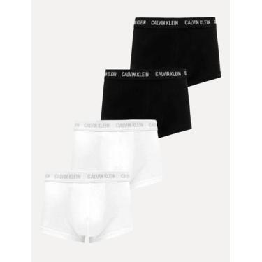Imagem de Cueca Calvin Klein Low Rise Trunk Classic C11.07 BR00 Branca/Preta Pac