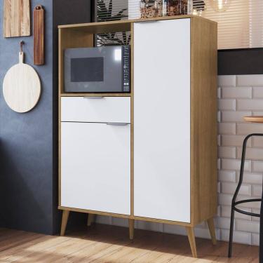 Imagem de Armário Cozinha 1 Gaveta 2 Portas Mdp Nogueira