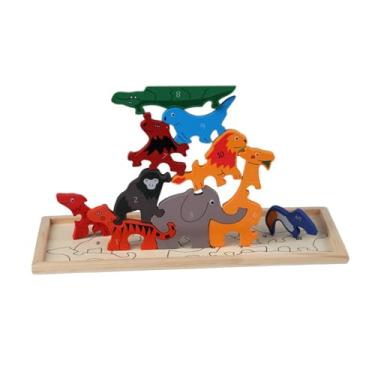 Imagem de Esquirla Quebra-cabeças de animais de desenho animado 3D, tabuleiro de madeira, arte, artesanato, brinquedo educacional, brinquedo de aprendizagem pré-escolar, Style B