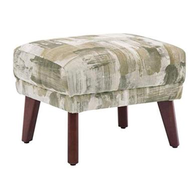 Imagem de FTOQWZXV Banqueta dobrável para os pés – banquinho de madeira maciça pufe otomano sofá banco de pés estofado para os pés sala de estar sofá trocador de sapatos banco