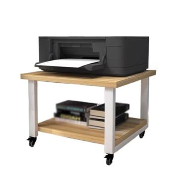 Imagem de URGDWEKJY Suporte de impressora para escritório móvel prateleira de impressora sob a mesa copiadora suporte de impressora (M: 50CMX50CMX50CM)