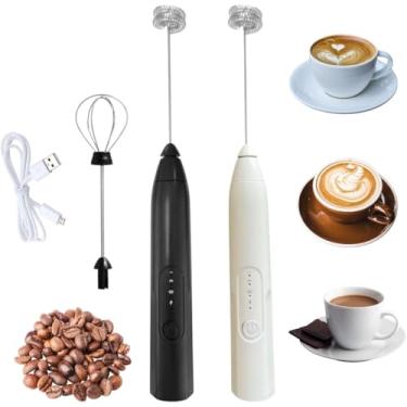 Imagem de Mini Mixer Portátil Misturador de Bebidas Batedor Espumador de Leite Café Whey Batedor de Ovos Outras Bebidas, 3 Velocidades Multiuso Cozinha USB Linha Prime