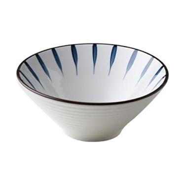 Imagem de WYUYIWH Tigela de macarrão tigela de salada arroz frutas tigela de sopa tigela de ramen microondas cerâmica talheres (cor: 20 cm C)