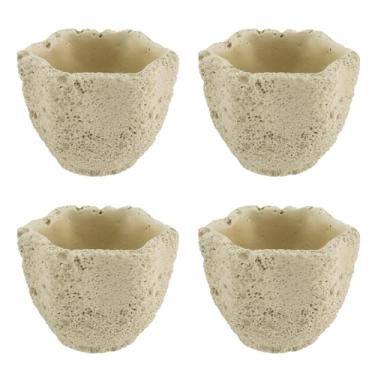 Imagem de Pastlla 4 peças de suporte de fósforo de concreto com atacador, organizador decorativo de palitos de fósforo para lareira, castiçais de travertino de 8 x 6 cm para decorações de casamento, aniversário