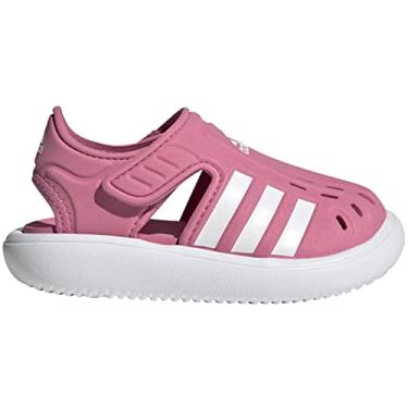 Imagem de adidas Tênis unissex infantil Grand Court 2.0 elástico (criança pequena), Tom rosa/branco/tom rosa, 16