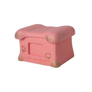 Imagem de Generic Urna memorial de cremação para animais de estimação em formato de osso, organizador de lembranças, lembrança de jardim, funeral, armazenamento de, Rosa