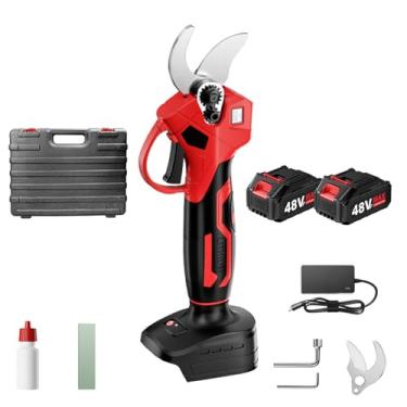 Imagem de Tesoura De Poda A Bateria Com 2000mah*2 Tesouras EléTricas Sem Fio RecarregáVeis ​​Com Carregador E Caixa De Armazenamento Tesouras EléTricas, Para Galhos De PapelãO