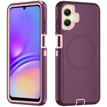 Imagem de Asuwish Capa de celular para Samsung Galaxy A05 com protetor de tela de vidro temperado, capa magnética híbrida à prova de choque, à prova de quedas, acessórios resistentes de corpo inteiro Ao5 A 05