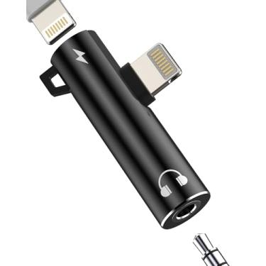 Imagem de Adaptador Lightning para conector de fone de ouvido de 3,5 mm, cabo divisor de carregador auxiliar (2 em 1) para iPhone 14 13 12 Pro Max para conector de áudio da Apple, fone de ouvido para iPad