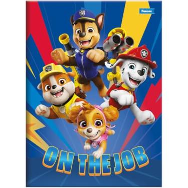 Imagem de Kit de Cadernos Brochura, Foroni, 1/4, Capa Dura, Patrulha Canina, 48 Folhas, Pacote com 5