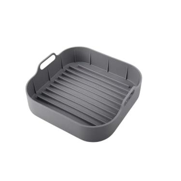 Imagem de Forma Quadrada de Silicone para Air Fryer, 21 x 21 cm, Antiaderente
