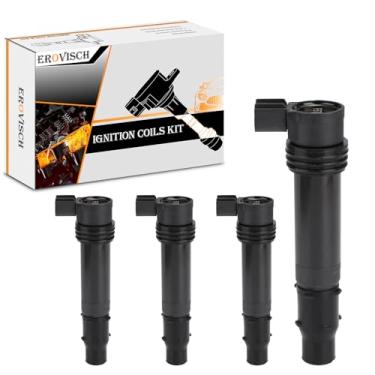 Imagem de Pacotes de bobina de ignição F6T570 (conjunto de 4) - Compatível com Kawasaki 2003-2018 Ninja ZX-6R 2003-2006 Ninja ZX-6RR - Substitui OEM 21171-0021 21171-1282