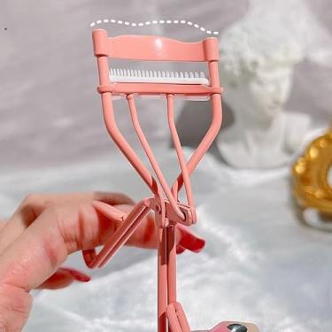 Imagem de Modelador de cílios com pente, conjunto separador de cílios profissional com pente embutido, alça ergonômica em forma de coração e ferramenta de pente de cílios para maquiagem diária