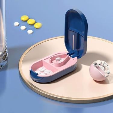 Imagem de Organizador de comprimidos portátil, estojo diário para pílulas, pequena caixa de comprimidos para bolsa de bolso, organizador de medicamentos para vitaminas, óleo de peixe, suplemento, suporte de