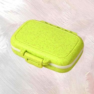 Imagem de Organizador de comprimidos pequeno à prova de umidade, caixa de comprimidos de viagem, 3 compartimentos, recipiente diário, mini caixa de remédios portátil para óleo de peixe, vitaminas, suporte de