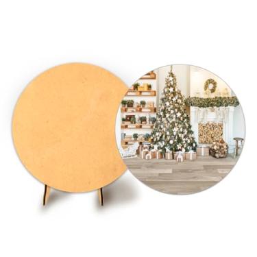 Imagem de Painel C Elastico Redondo 50cm Natal + Suporte MDF (NAT041)
