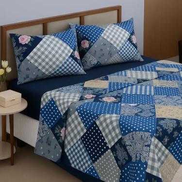 Imagem de Jogo De Lençol Casal Queen 400 Fios Com Elástico 4 Peças Cama Box Super Queen(Estampa 19)