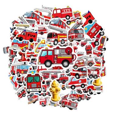 Imagem de 35 peças de caminhão de bombeiros hidrante de incêndio adorável vermelho miniatura colorido animado para telefone faça você mesmo, guitarra, notebook, mala de viagem, copo faça você mesmo, telefone