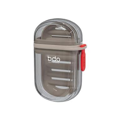 Imagem de Caixa de armazenamento de sabão portátil à prova d'água de plástico para viagem, suporte de saboneteira, recipiente de saboneteira (preto transparente)