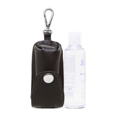 Imagem de Chaveiro de Couro Porta Álcool em Gel - Relicário Bolsas e Pastas, Mar