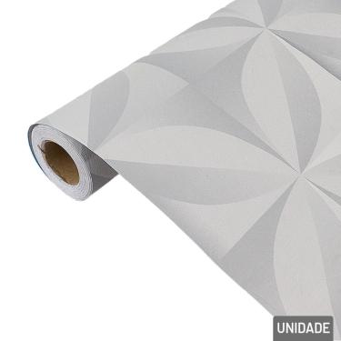 Imagem de Papel de Parede 45cm X 5m Arabesco Cinza - Tudo em Caixa