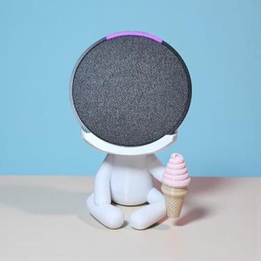 Imagem de Suporte Alexa Echo POP. Robert SORVETE. Presente, decoração, som, stand de mesa Amazon, música, hobbie
