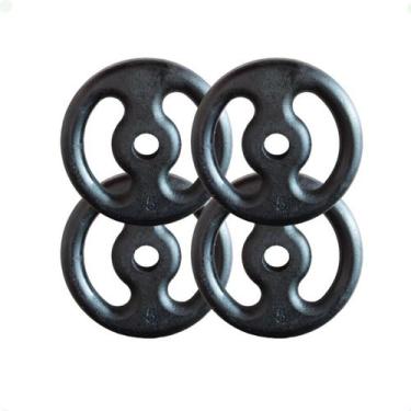 Imagem de Kit com 4 Anilhas de Ferro Fundido - 5 Kg - 2M FITNESS