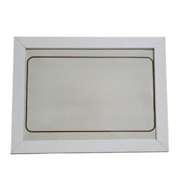 Imagem de Porta Retrato, Kit com 2 Porta Retratos A5 para Fotos, Moldura Decorativa Parede, Mesa, Mdf com Acetato(15x21cm)(BRANCO)