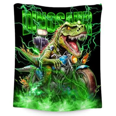 Imagem de Cobertor infantil de dinossauro, presentes para meninos e crianças, 127 x 152 cm, pelúcia macia e aconchegante para amantes de dinossauros