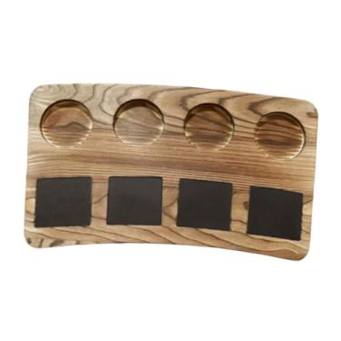 Imagem de ＫＬＫＣＭＳ Prancha de degustação para vinhos, suporte para exibição de vinhos, pá de madeira para degustação de cerveja e uísque, ideal para presentear em bares, Style a
