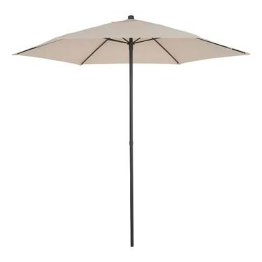Imagem de Ombrelone Central Com Cobertura Bege Com Push Up 215x230 Cm - Brazil H