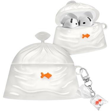 Imagem de Boaretiu Capa para Airpods 3ª capa com desenho fofo Kawaii - com chaveiro, design engraçado, capa para meninas, adolescentes e mulheres, capas para Air Pods 3, peixe
